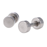 Load image into Gallery viewer, Fake Piercing Expander silberfarben rund Ø 7,5 mm Edelstahl Schraubverschluss - chic - net.de
