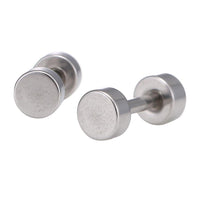 Load image into Gallery viewer, Fake Piercing Expander silberfarben rund Ø 7,5 mm Edelstahl Schraubverschluss - chic - net.de
