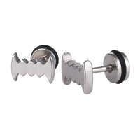 Load image into Gallery viewer, Fake Piercing Expander silberfarben Vampir Gebiss Zähne Schaubverschluss Edelstahl - chic - net.de
