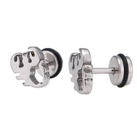 Load image into Gallery viewer, Fake Piercing Expander Skorpion groß silberfarben Schraubverschluss Edelstahl - chic - net.de
