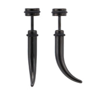 Load image into Gallery viewer, Fake Piercing Spike leicht gebogen schwarz Schraubverschluss Edelstahl - chic - net.de
