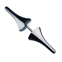 Load image into Gallery viewer, Fake Piercing Spikes schwarz - weiß Kunststoff mit Edelstahl Stab 1mm - chic - net.de
