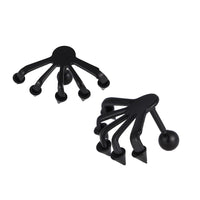 Load image into Gallery viewer, Fake Plug Piercing Edelstahl fünf Krallen mit Cone Spitzen schwarz Schraubverschluss - chic - net.de
