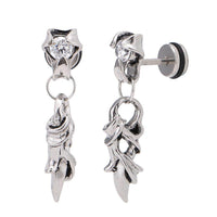 Load image into Gallery viewer, Fake Plug Piercing Edelstahl Zirkonia Stein Spitze Schraubverschluss - chic - net.de
