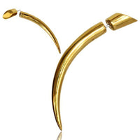 Cargar imagen en el visor de la galería, Fake Spike Piercing gebogen 44 mm Brass golden Messing Sterlingsilber - Pin - chic - net.de
