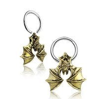 Load image into Gallery viewer, Piercing Klemmkugel Ring Brass Edelstahl Fledermaus
