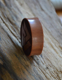 Cargar imagen en el visor de la galería, Flesh Plug Holz braun Valknut Wotansknoten double flared - chic - net.de
