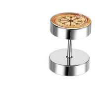 Cargar imagen en el visor de la galería, Fake Piercing Plug Vegvisir silber Edelstahl 10mm
