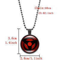 Load image into Gallery viewer, Halskette Kugel Kette Kakashi Sharingan rot schwarz silber - chic - net.de
