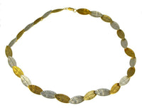 Cargar imagen en el visor de la galería, Halskette Silber 925 vergoldet Blätter gold 25cm - chic - net.de
