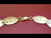 Cargar imagen en el visor de la galería, Halskette Silber 925 vergoldet Blätter gold 25cm - chic - net.de
