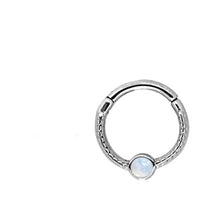 Cargar imagen en el visor de la galería, Klapp Segmentring Piercing Edelstahl Stein Punkte - chic - net.de
