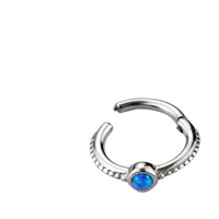 Cargar imagen en el visor de la galería, Klapp Segmentring Piercing Edelstahl unten Steine Punkte - chic - net.de
