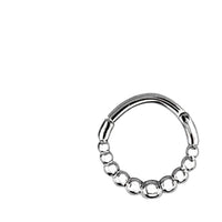 Cargar imagen en el visor de la galería, Klapp Segmentring Piercing Kugeln Edelstahl Gold PVD - chic - net.de

