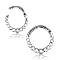 Cargar imagen en el visor de la galería, Klapp Segmentring Piercing Kugeln Edelstahl Gold PVD - chic - net.de
