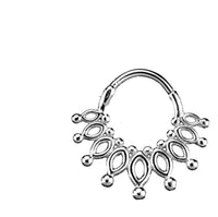 Cargar imagen en el visor de la galería, Klapp Segmentring Piercing Punkte Edelstahl Gold PVD - chic - net.de
