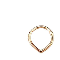 Cargar imagen en el visor de la galería, Klapp Segmentring Piercing spitz Edelstahl Gold PVD - chic - net.de
