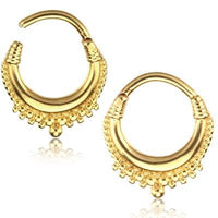 Load image into Gallery viewer, Klapp Segmentring Piercing Vintage Edelstahl Gold PVD - chic - net.de
