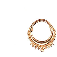 Load image into Gallery viewer, Klapp Segmentring Piercing Vintage Edelstahl Gold PVD - chic - net.de
