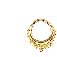 Load image into Gallery viewer, Klapp Segmentring Piercing Vintage Edelstahl Gold PVD - chic - net.de
