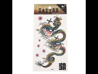 Load image into Gallery viewer, Klebe Tattoos Chinesischer Drache kunstvoll groß Blumen rosa 7 Motive 1 Bogen - chic - net.de
