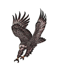 Load image into Gallery viewer, Klebetattoo Adler grau beige Sturzflug Flügel groß 1 Motive 1 Bogen - chic - net.de
