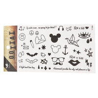 Cargar imagen en el visor de la galería, Klebetattoo Symbole Sprüche Anker Maus Kiss Moustache 1 Bogen 31 Motive Tattoos - chic - net.de
