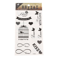 Load image into Gallery viewer, Klebetattoo Tattoos Love Forever Kiss Vogelkäfig Unendlichkeitszeichen 1 Bogen - chic - net.de
