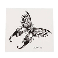 Load image into Gallery viewer, Klebetattoo temporär Schmetterling gothic style schwarz grau weiß 1 Bogen - chic - net.de
