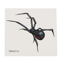 Load image into Gallery viewer, Klebetattoo temporär Spinne realistisch spitze Beine schwarz rot 1 Bogen - chic - net.de
