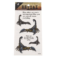 Load image into Gallery viewer, Klebetattoos Tattoo 3D Skorpione gute Sprüche Selbstbewusstsein 1 Bogen 6 Motive - chic - net.de
