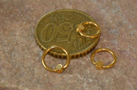 Cargar imagen en el visor de la galería, Klemmkugel Piercing Scheibe Edelstahl Gold PVD - chic - net.de
