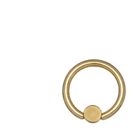 Cargar imagen en el visor de la galería, Klemmkugel Piercing Scheibe Edelstahl Gold PVD - chic - net.de
