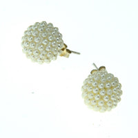 Load image into Gallery viewer, Kugel Ball Ohrstecker 925 Silber Mini Perlen 12mm - chic - net.de
