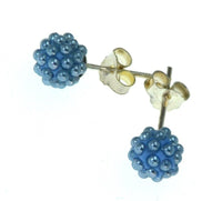 Cargar imagen en el visor de la galería, Kugel Ball Ohrstecker 925 Silber Mini Perlen 6mm blau - chic - net.de
