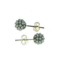 Cargar imagen en el visor de la galería, Kugel Ball Ohrstecker 925 Silber Mini Perlen 6mm blau - chic - net.de
