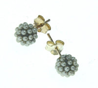 Cargar imagen en el visor de la galería, Kugel Ball Ohrstecker 925 Silber Mini Perlen 6mm blau - chic - net.de
