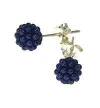 Cargar imagen en el visor de la galería, Kugel Ball Ohrstecker 925 Silber Mini Perlen 6mm blau - chic - net.de
