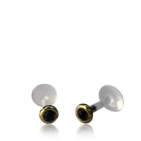 Load image into Gallery viewer, Labret Lippen Piercing Bio Acryl Amethyst antik golden Brass Tragus Conch Helix - chic - net.de
