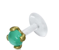 Load image into Gallery viewer, Labret Lippen Piercing Bio Plastic gold Brass Stein - chic - net.de
