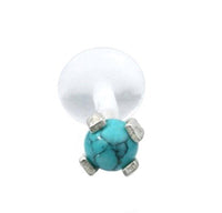 Load image into Gallery viewer, Labret Lippen Piercing Bio Plastic Silber Stein - chic - net.de
