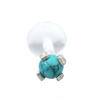 Load image into Gallery viewer, Labret Lippen Piercing Bio Plastic Silber Stein - chic - net.de
