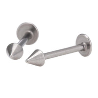 Load image into Gallery viewer, Labret modisches Piercing aus Edelstahl in silber groß mit Spitze Cone - chic - net.de
