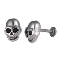 Load image into Gallery viewer, Labret modisches Piercing aus Edelstahl in silber mini Totenkopf - chic - net.de
