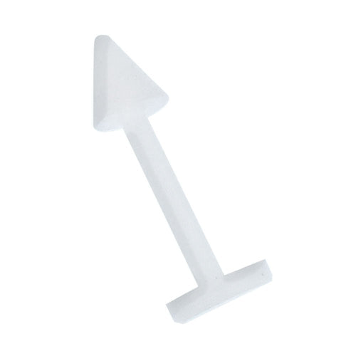 Labret modisches Piercing aus Kunststoff in weiß flexibel mit Spitze Cone - chic - net.de