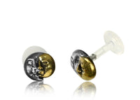 Cargar imagen en el visor de la galería, Labret Piercing Acryl Mond antik gold silber Brass - chic - net.de
