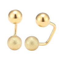 Cargar imagen en el visor de la galería, Long Staples Barbell 90 Grad Schraubverschluss zwei Kugeln golden glitzer - chic - net.de
