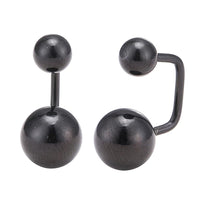 Cargar imagen en el visor de la galería, Long Staples Barbell 90 Grad Schraubverschluss zwei Kugeln große und klein schwarz - chic - net.de
