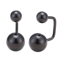 Cargar imagen en el visor de la galería, Long Staples Barbell 90 Grad Schraubverschluss zwei Kugeln große und klein schwarz - chic - net.de
