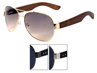 Load image into Gallery viewer, LOOX Sonnenbrille Pilotenbrille 400UV getönt Bambusholz Bügel - Modell Myanmar - chic - net.de
